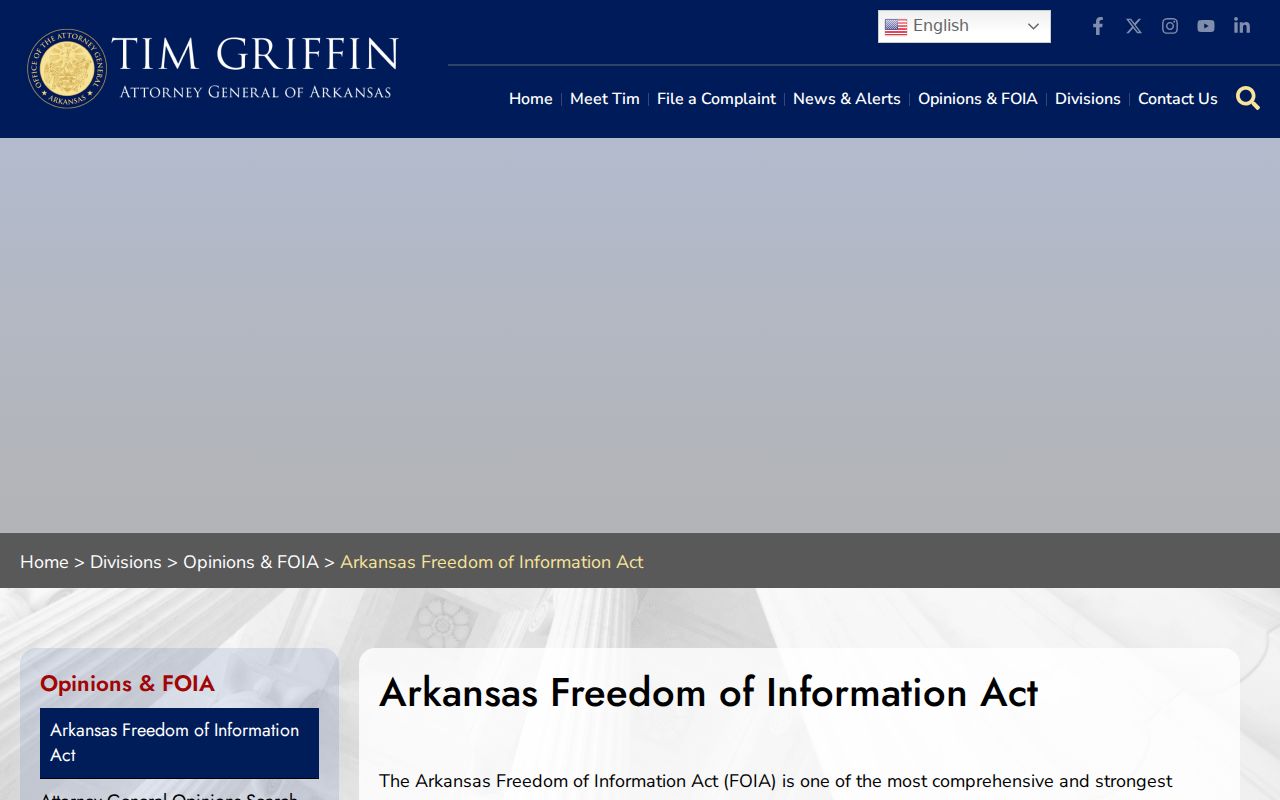 Ouachita County arrest record Arkansas FOIA guidance